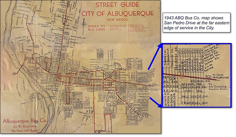 Map of Albuquerque circa 1943